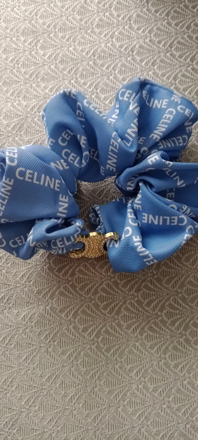 Celine Logo Scrunchie