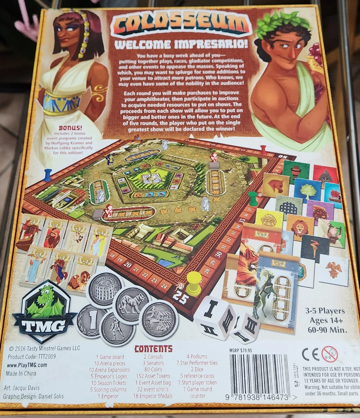 Colosseum Board Game (TMG ed) with metal coins - photo 2