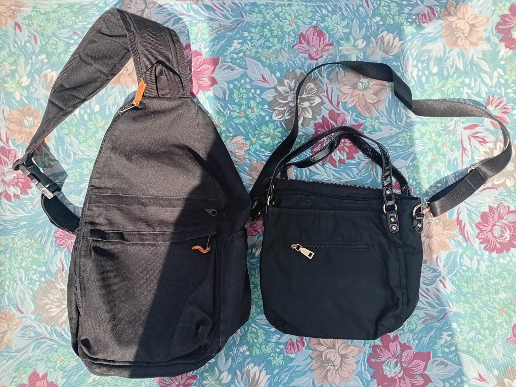 Two Black Shoulder Bags