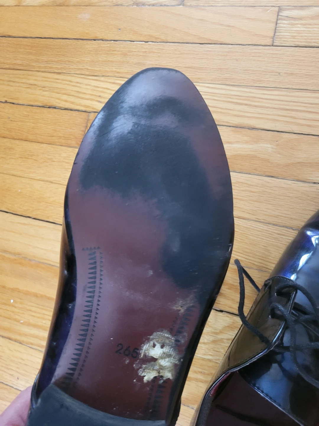 JUNHONG PRESTIGE Men's Dress Shoes Size 8.5 Black Patent - photo 5