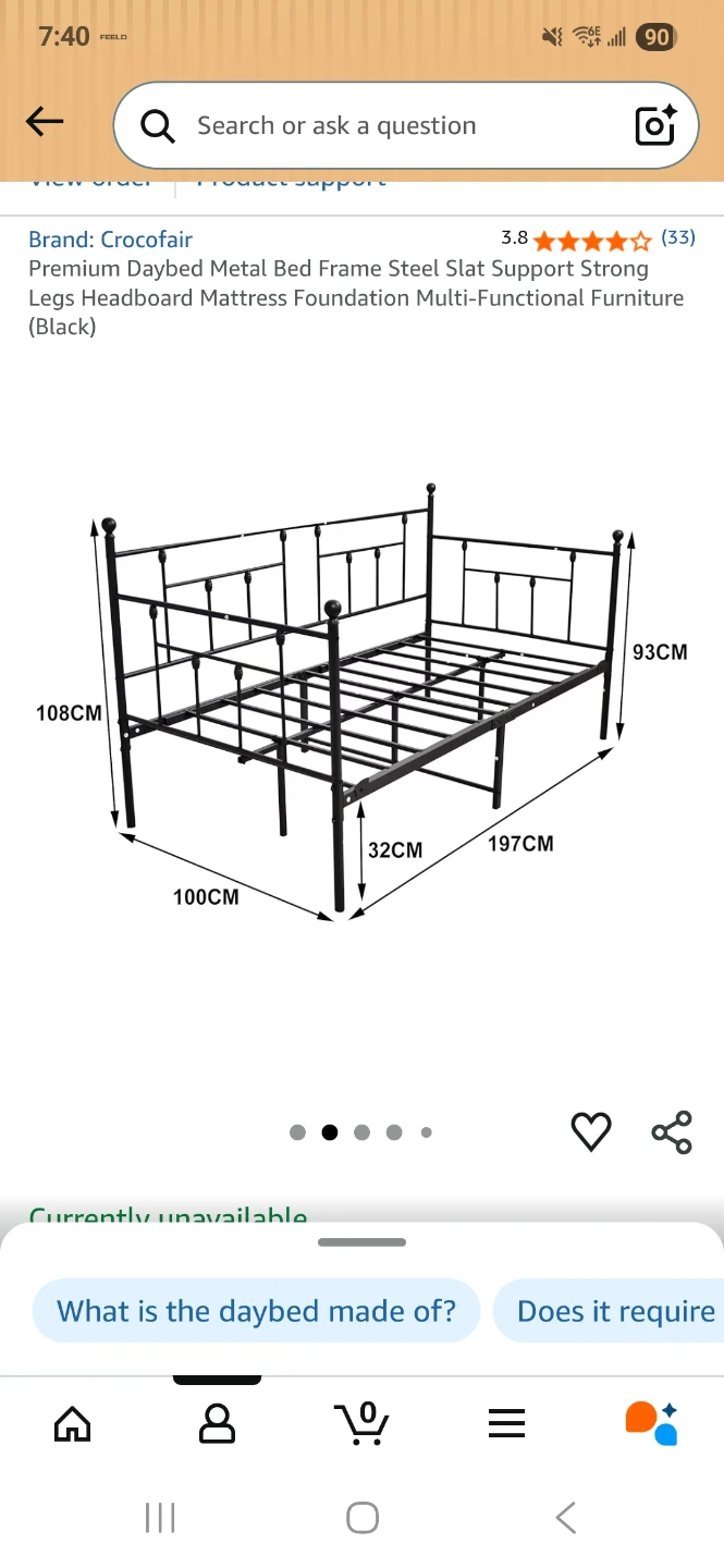 Daybed Bed Frame, Twin - photo 2