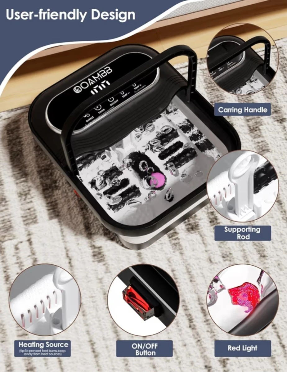 Foot Spa With Heat, Bubble and Temperature Control - photo 5