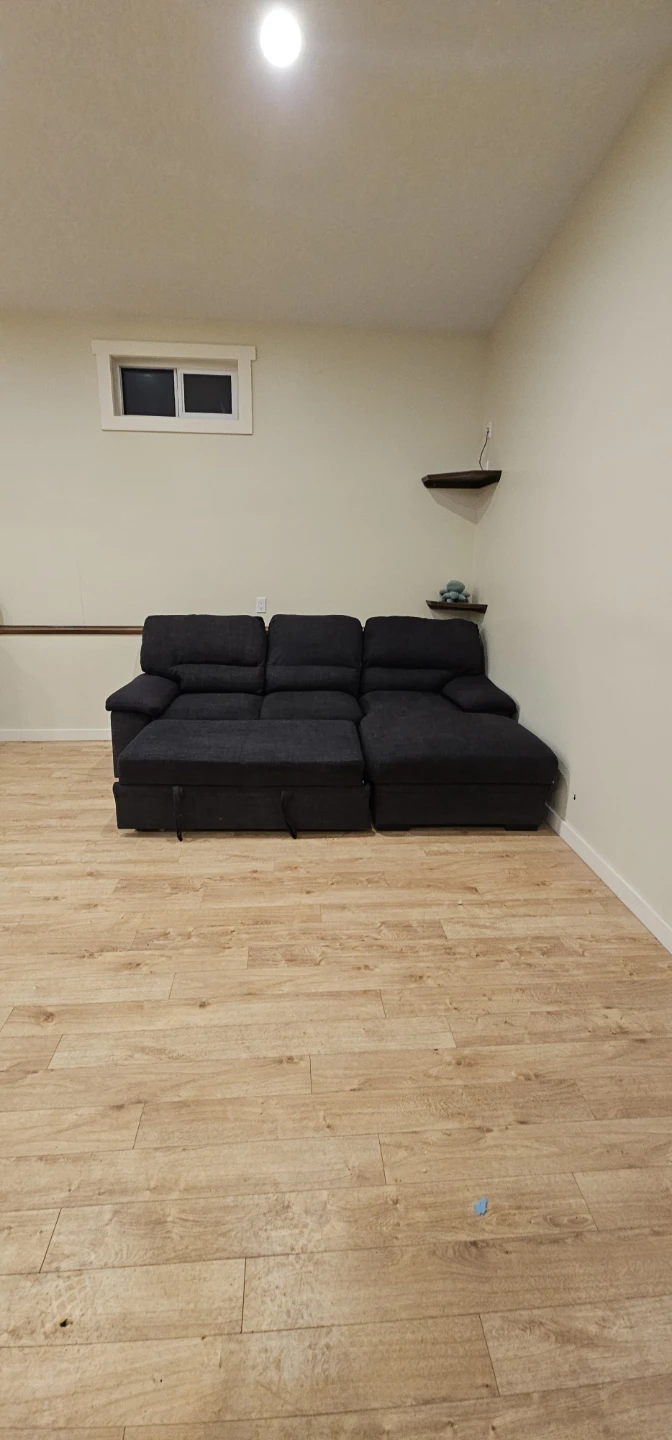 Dark Grey Sectional Sofa with Sleeper Function - photo 3