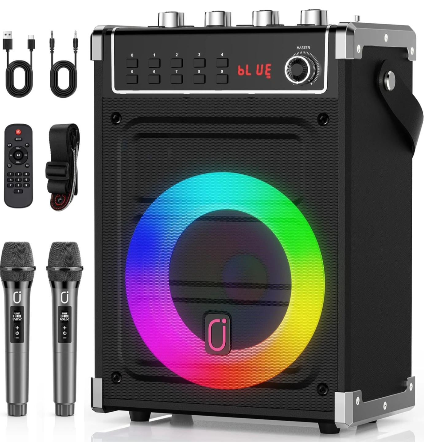 JYX-69BT Portable Karaoke Machine with Microphones