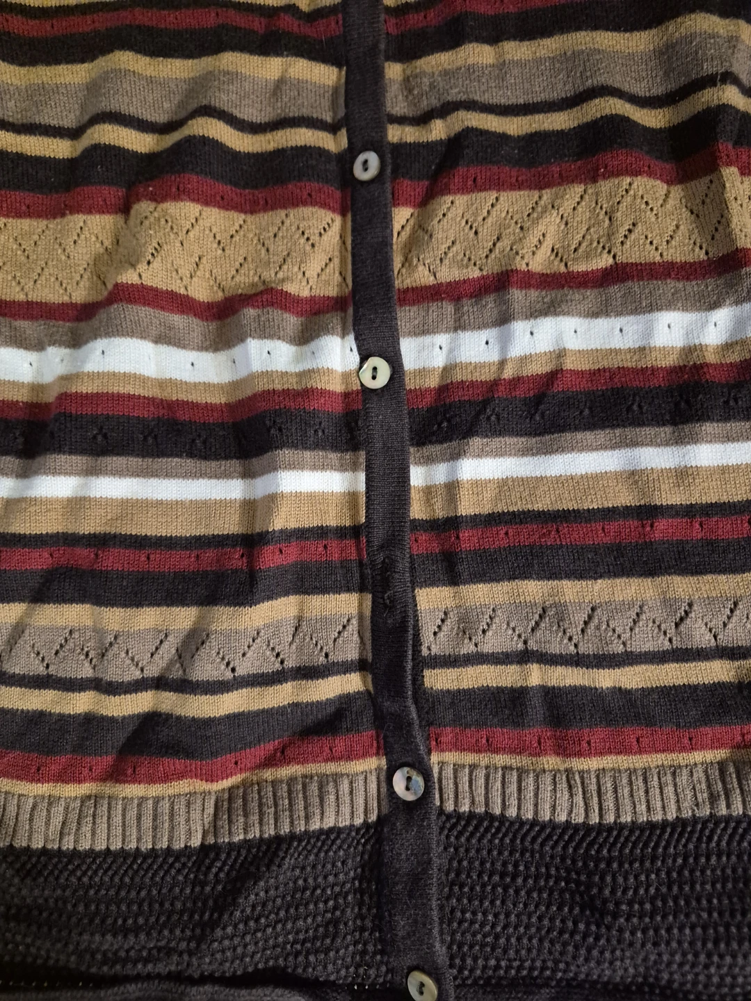 Multi-coloured striped long sleeve cardigan - photo 4