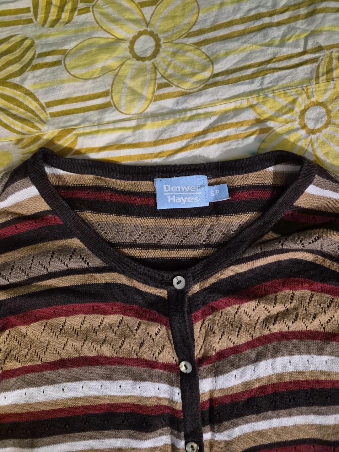 Multi-coloured striped long sleeve cardigan - photo 5