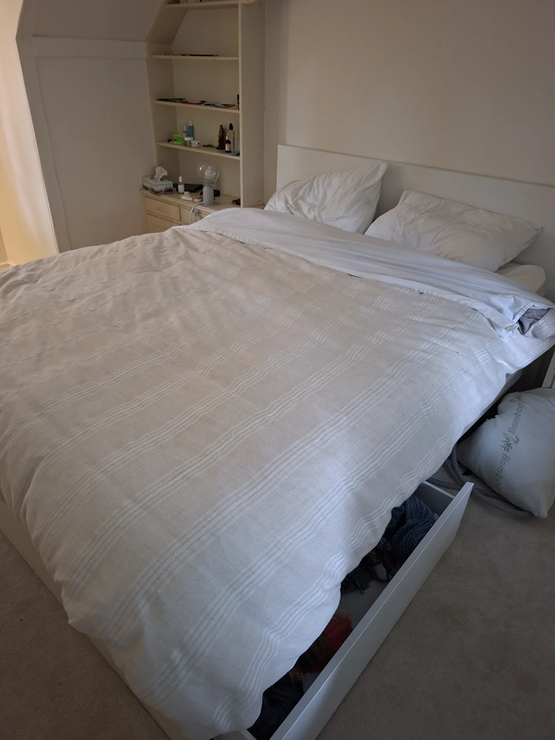 White Bed Frame  with Storage Drawers - photo 2
