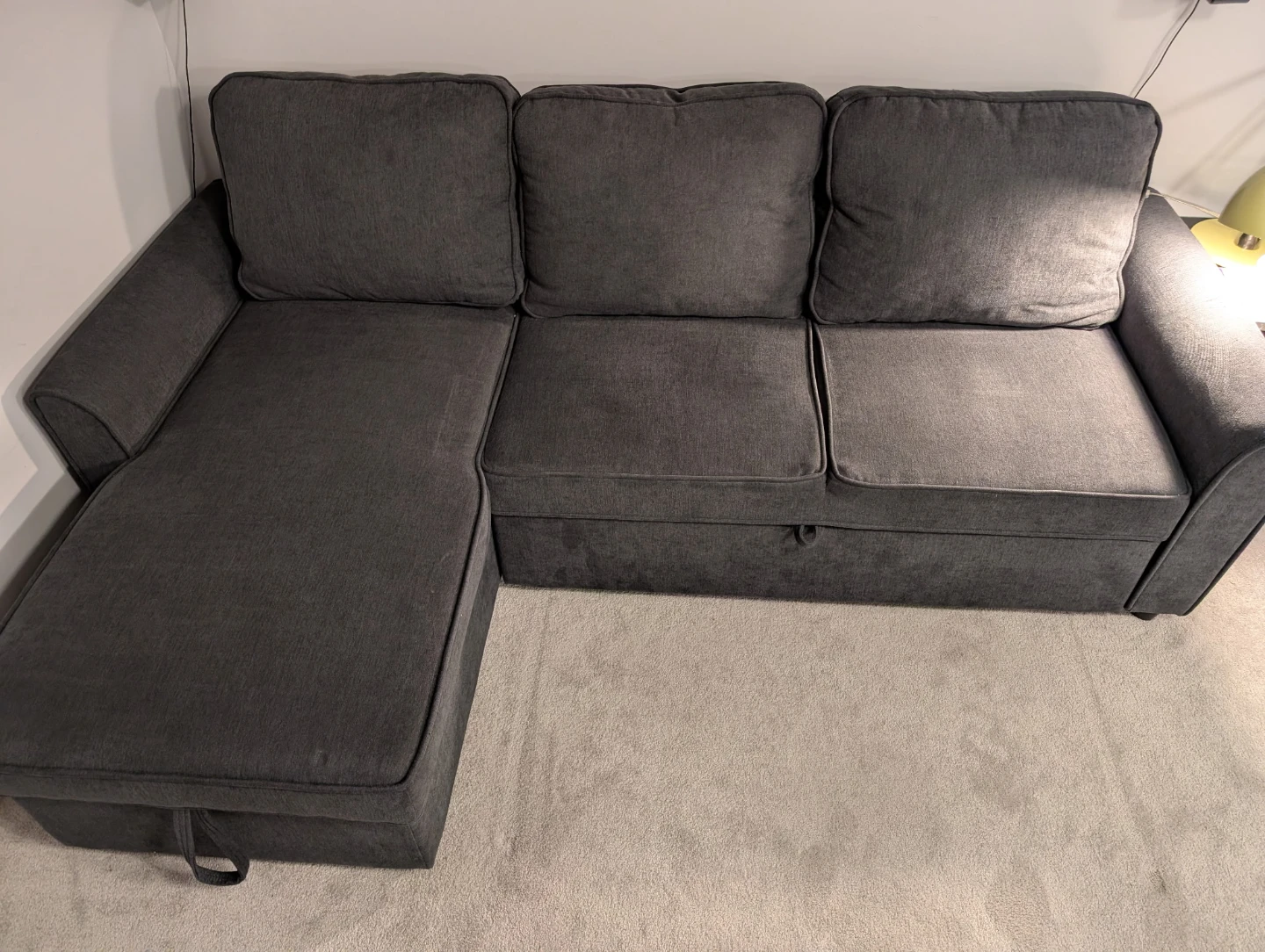 Structube Inter Sectional Sofa-bed with Storage - Dark Grey - photo 4