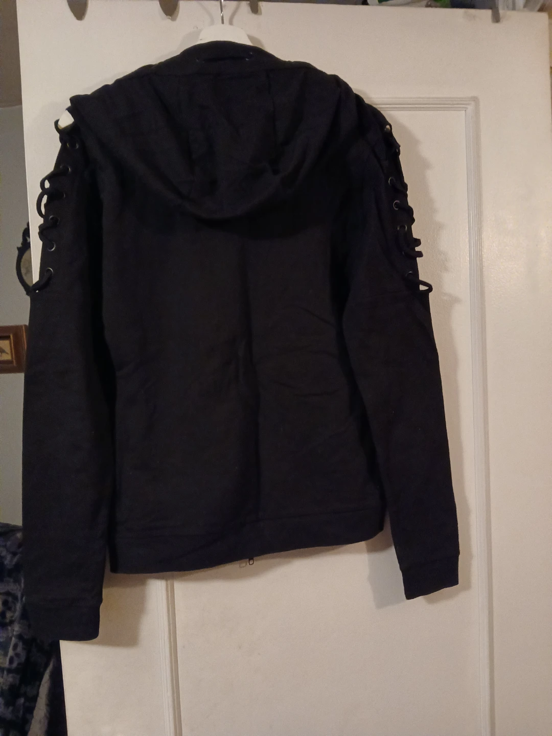 Living Dead Souls Black Skull Lace-Up Hoodie - photo 3