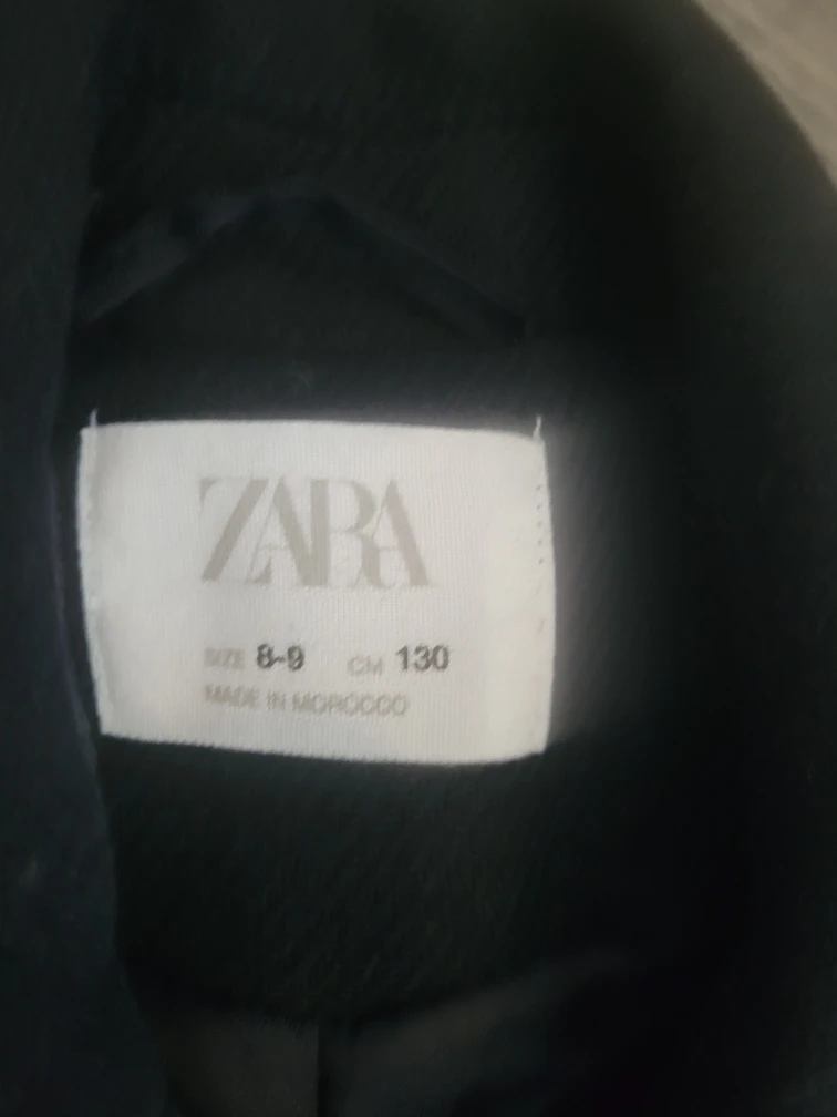 Zara Boys Double-Breasted Wool Blend Coat Size 8-9 - photo 2