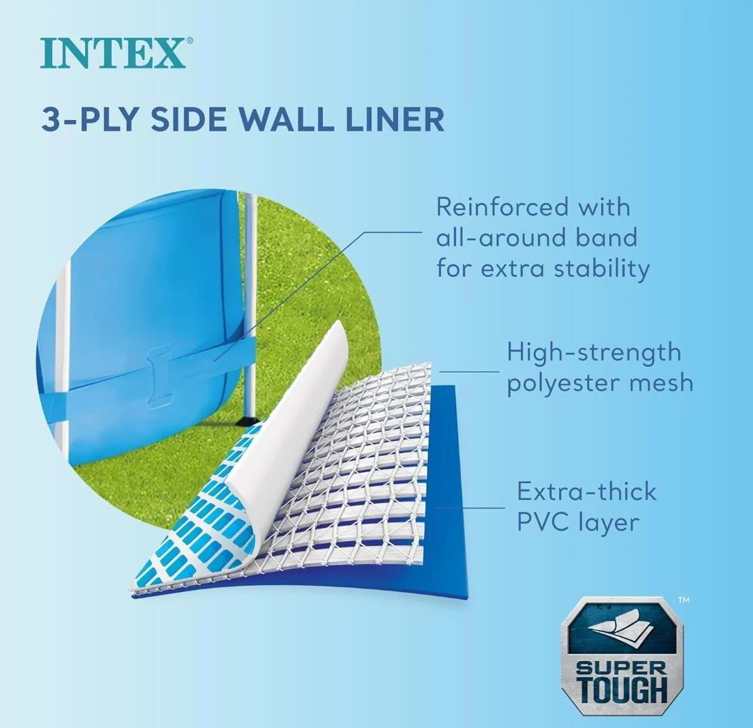 Intex Metal Frame 12 ft x 30 in Round Above Ground swimming po - photo 4