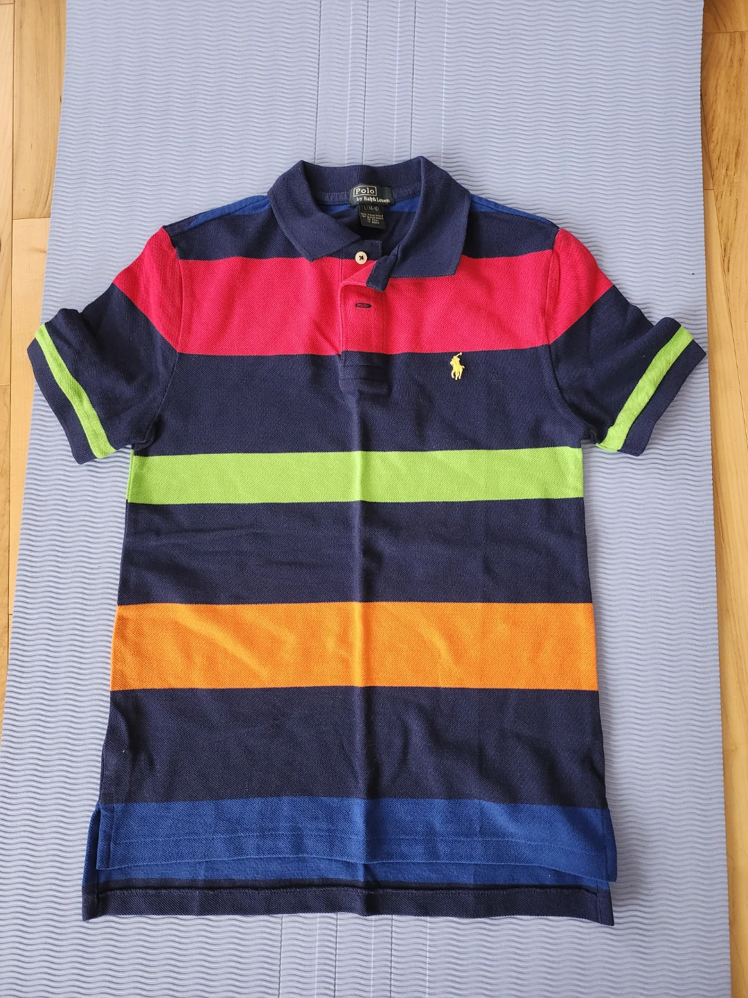 Polo by Ralph Lauren Striped Polo Shirt L (14-16)