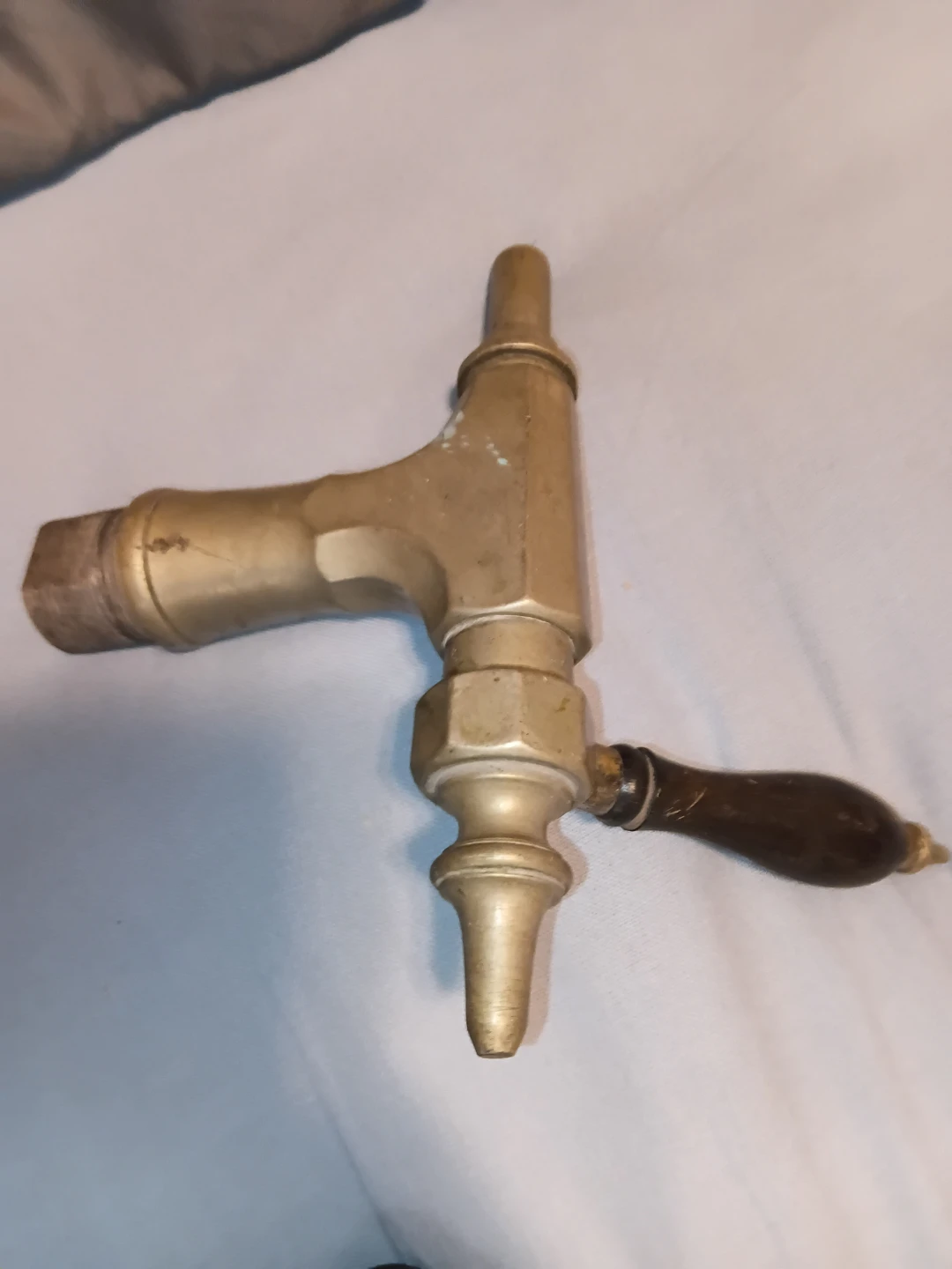 Brass Beer Tap with Wooden Handle