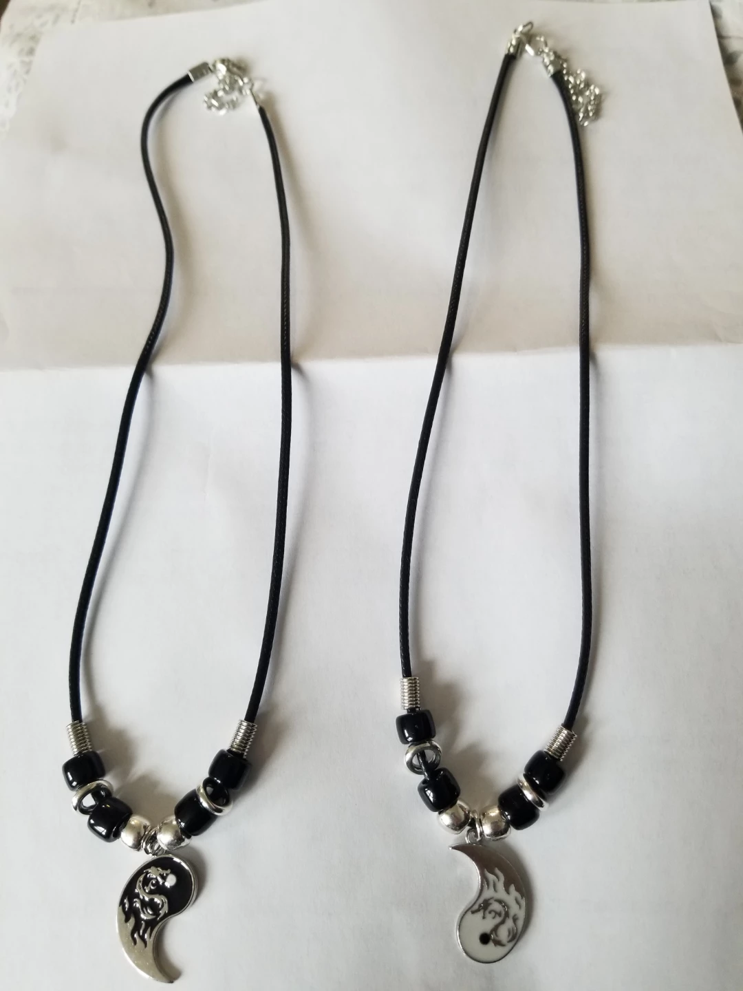 Yin Yang Dragon Couple Necklaces