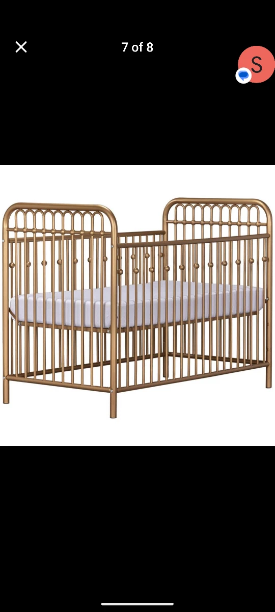 Gold Metal Crib - photo 2