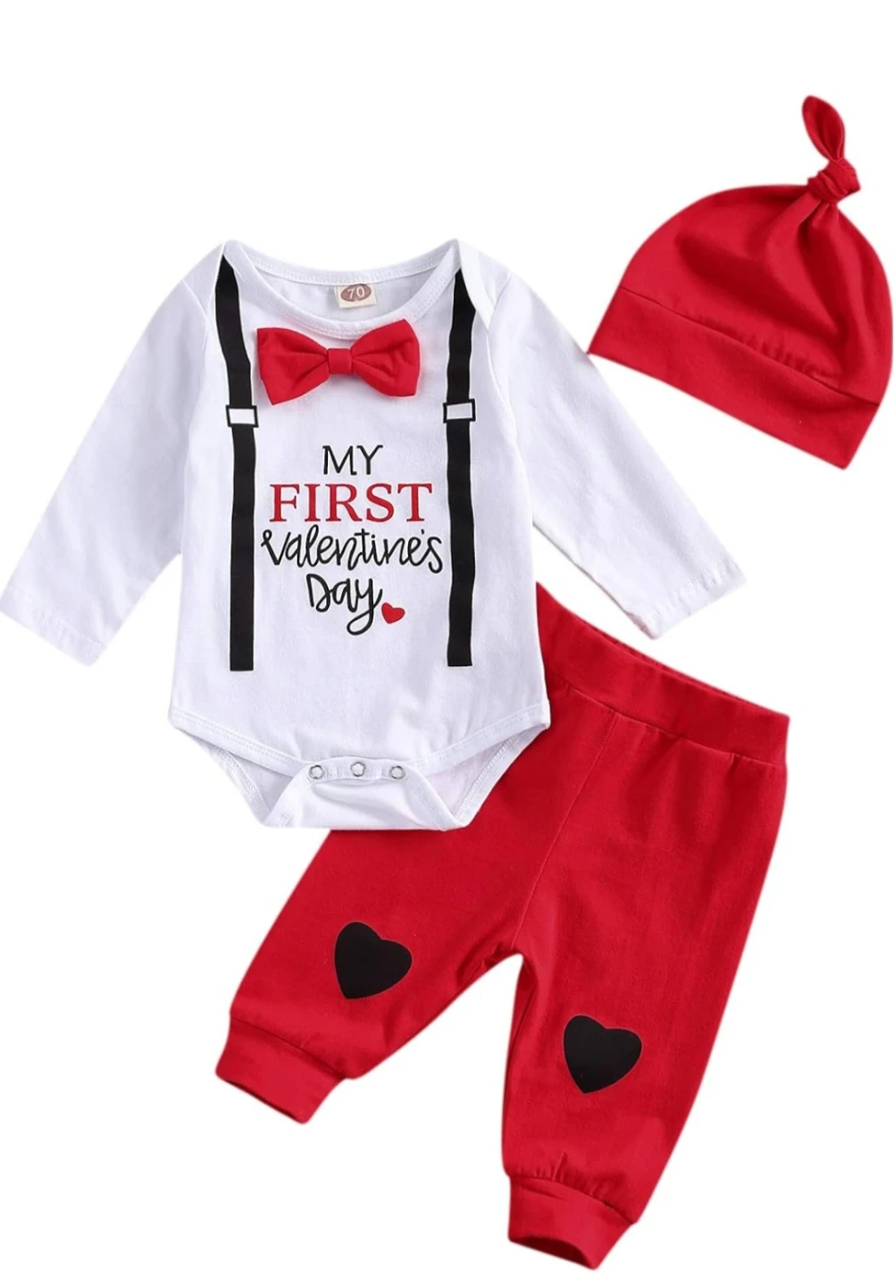 Baby "My First Valentine's Day" Outfit Set size 0-3 months