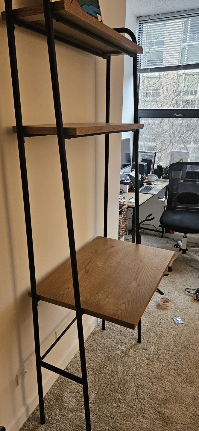 Ladder Desk with Shelves