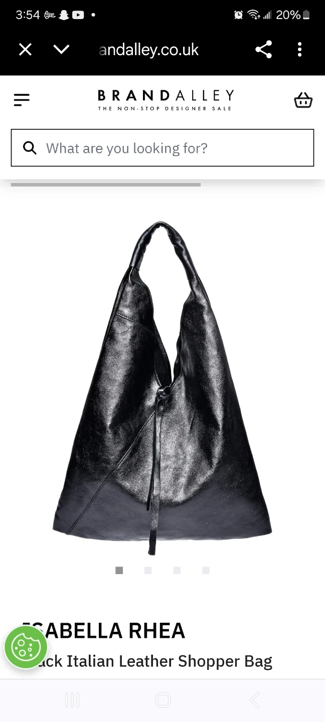 Isabella Rhea Black Italian Leather Shopper Bag - photo 2
