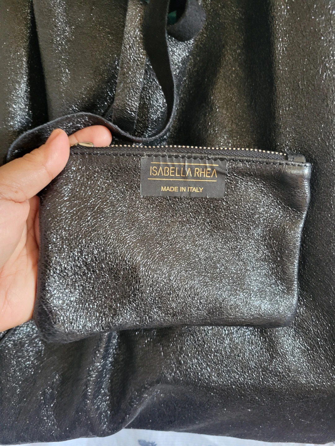 Isabella Rhea Black Italian Leather Shopper Bag - photo 4
