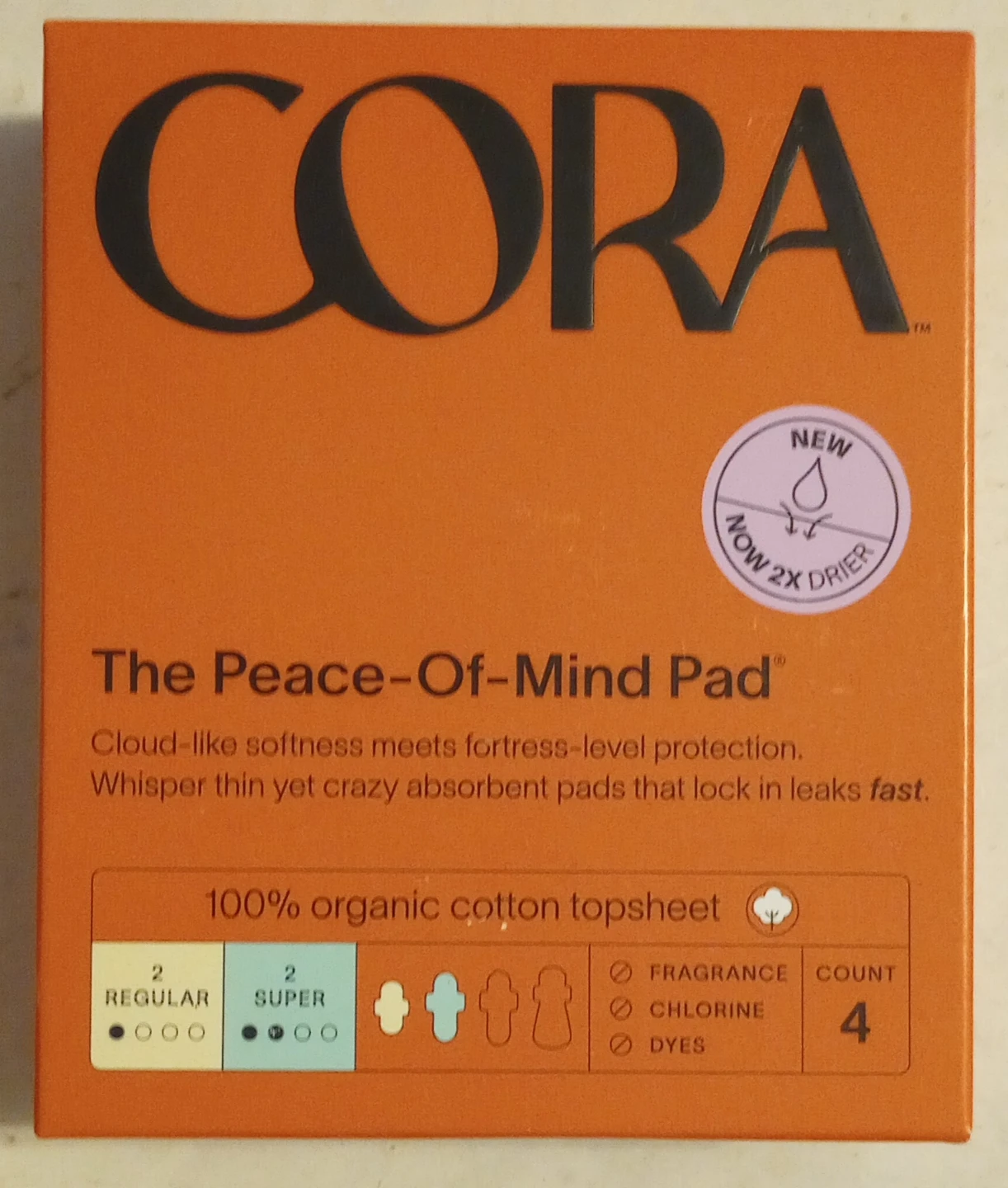 Cora Organic Ultra Thin Pads - 20 count - photo 2