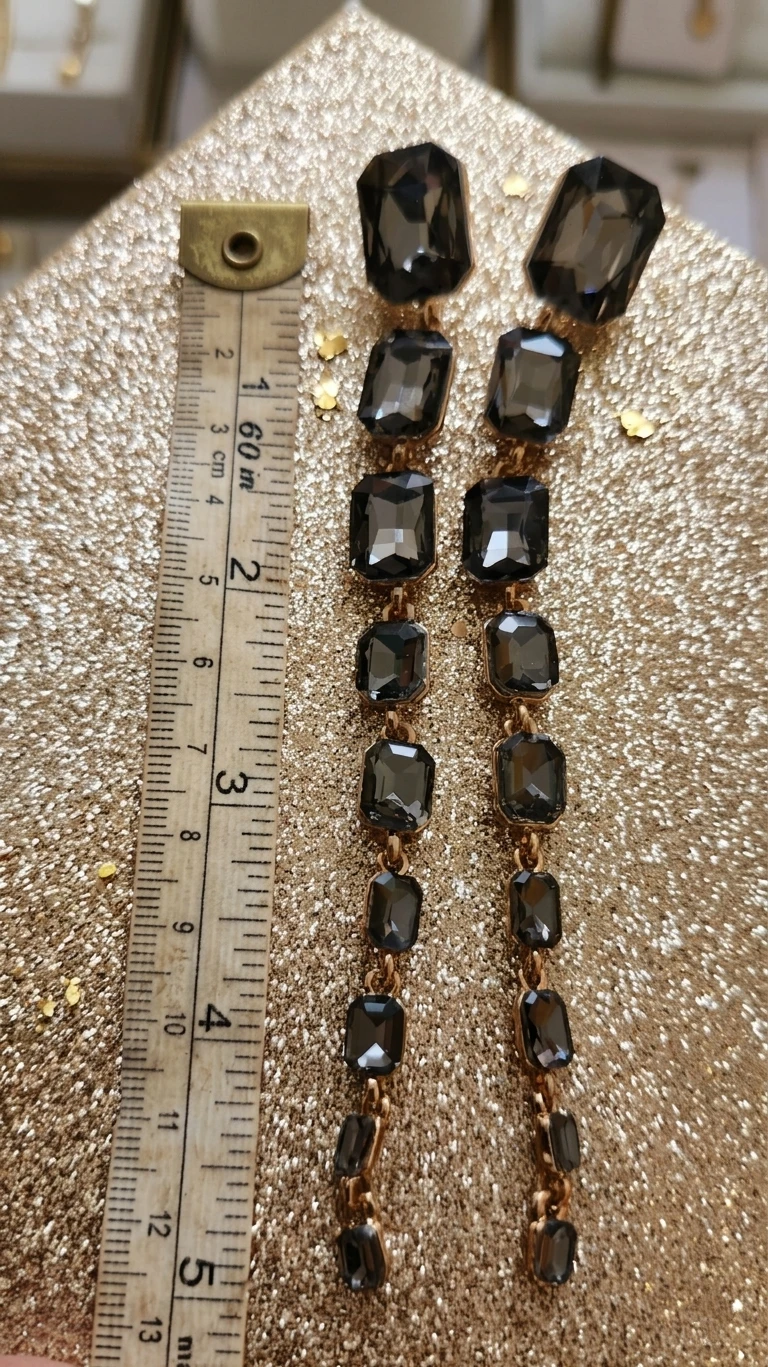 Grey Gemstone Drop Earrings - photo 2