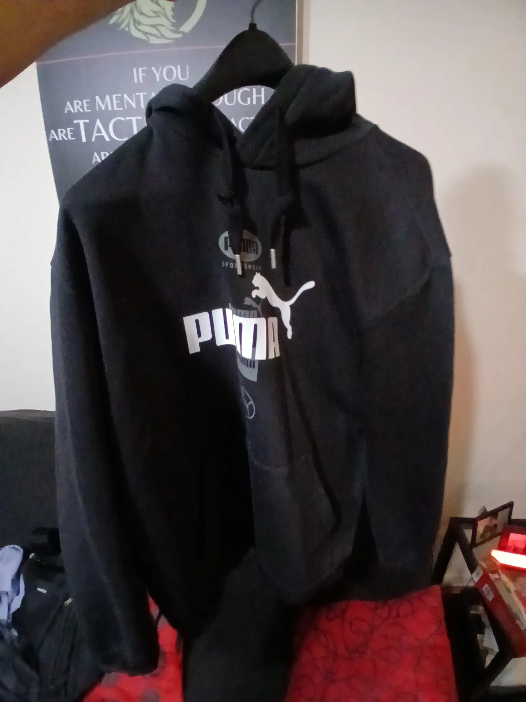 Puma Black Hoodie Sweatshirt Size L