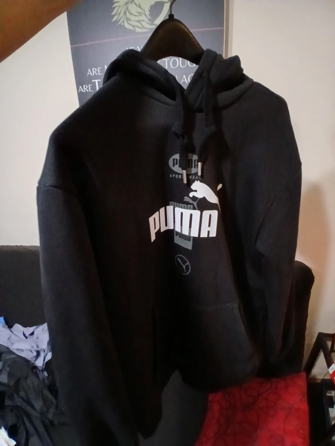 Puma Black Hoodie Sweatshirt Size L - photo 2