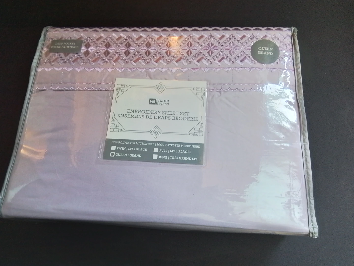 Home Beyond Queen Embroidery Sheet Set