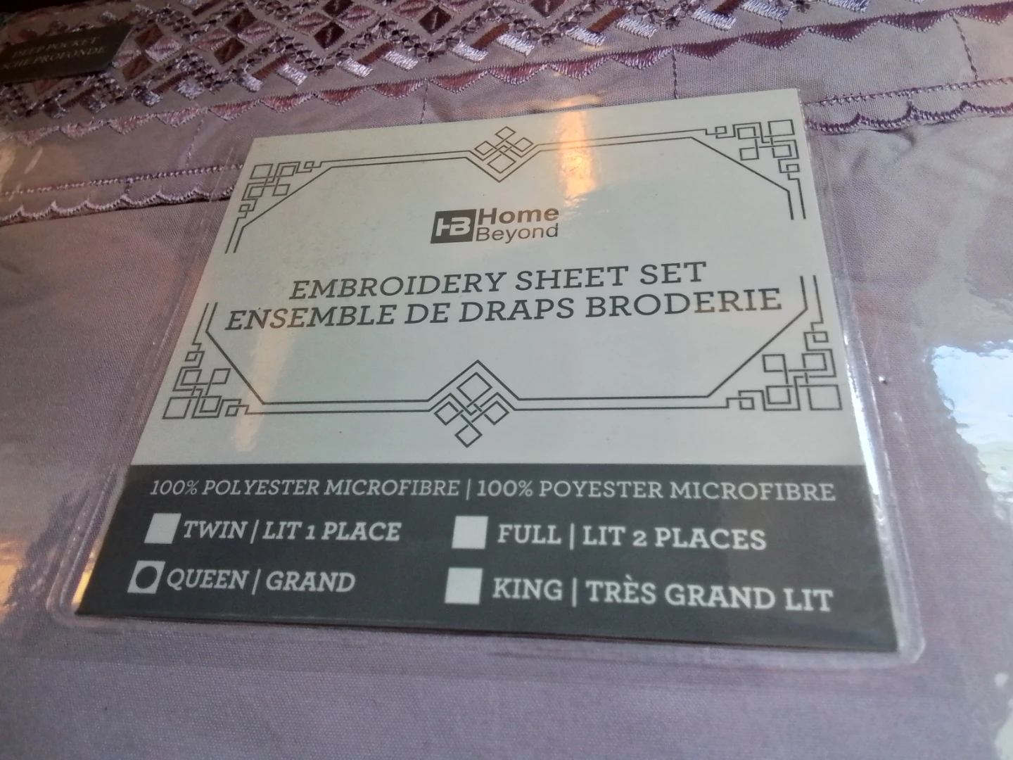 Home Beyond Queen Embroidery Sheet Set - photo 4