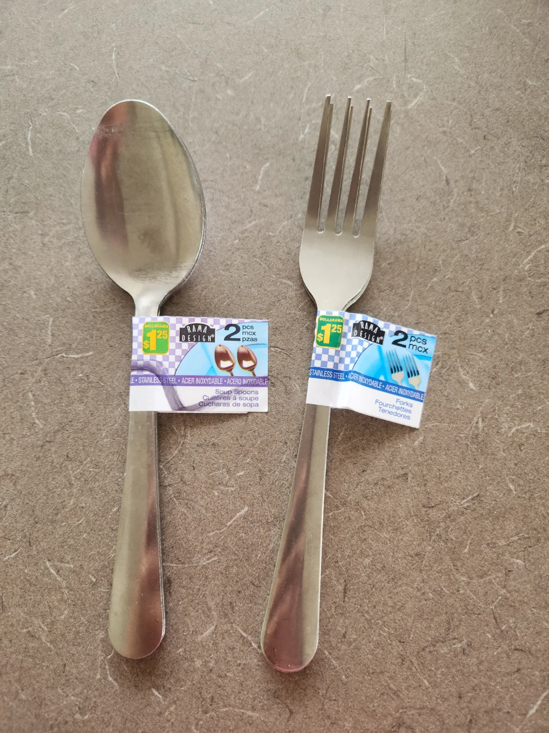 🥕 Stainless Steel Spoon and Fork Set - 2 PC's each