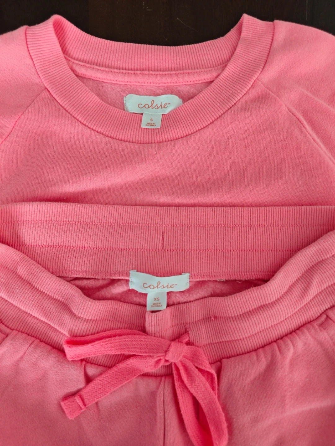 Pink Sweatshirt and Shorts Set - Size S/XS - photo 3
