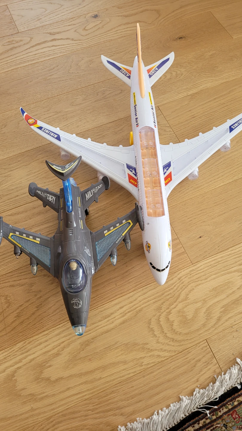 2 toy airplanes
