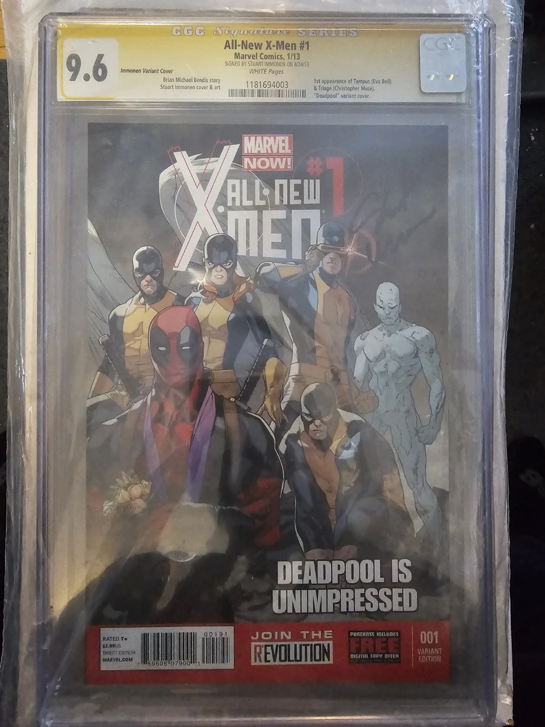 SS CGC 9.6 All-New X-Men #1 Immonen Deadpool Variant
