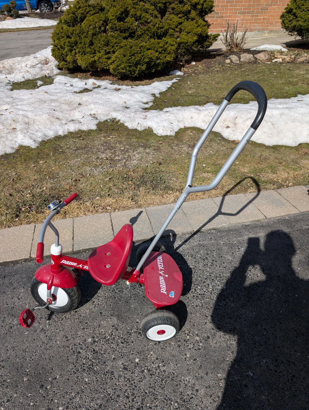 Radio Flyer Red Tricycle with Push Handle