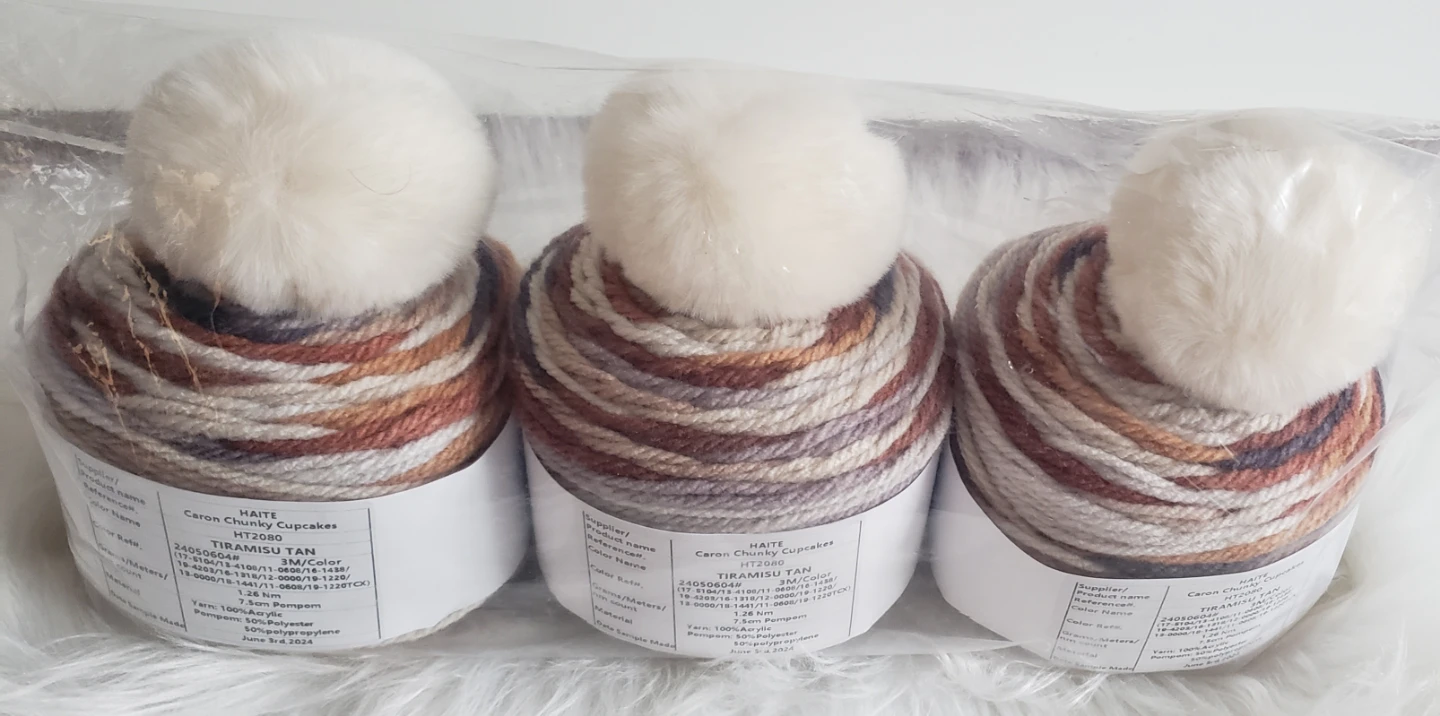 Brand new Haite Caron Chunky Cupcakes Tyramisu Tan 3pcs