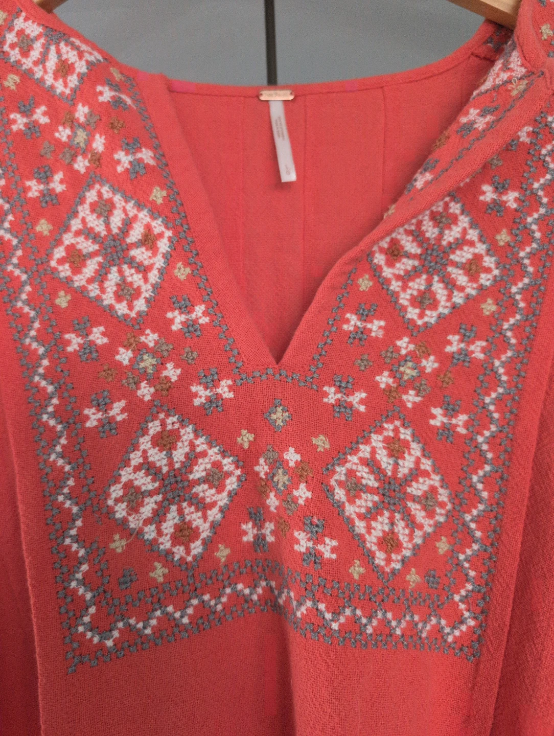 Free People Embroidered Peach Dress - photo 4