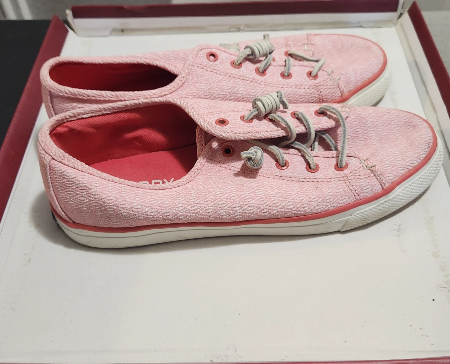 Sperry Top-Sider Pink Canvas Sneakers - photo 2