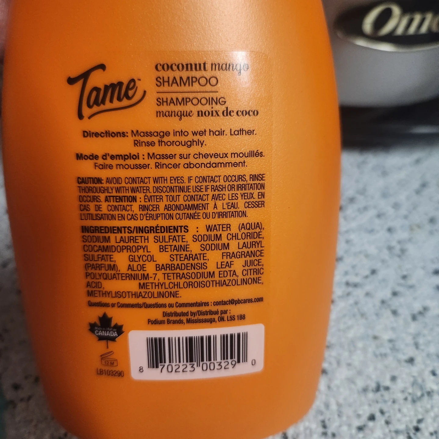 Tame Coconut Mango Moisturizing Shampoo - photo 3