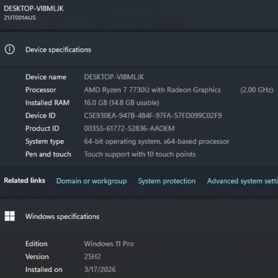 TOUCH 2024 16gb 512gb Win11Pro Lenovo ThinkPad E16 - photo 4