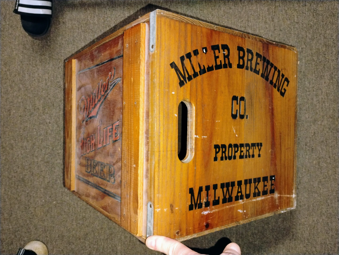 Vintage Miller High Life Beer Wooden Crate - photo 2