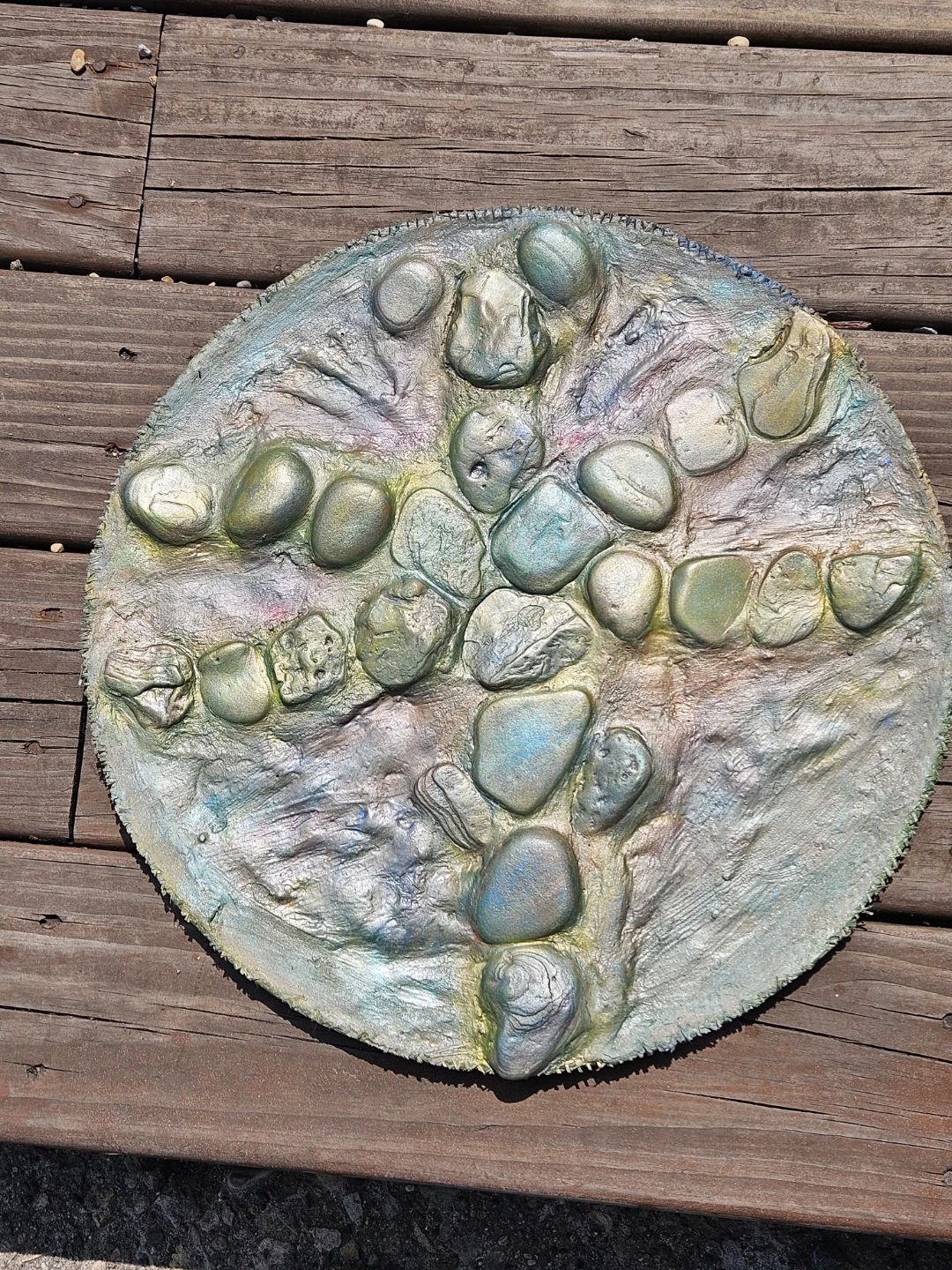 Hand made Decorative beach stone dragonfly garden stepper - photo 2