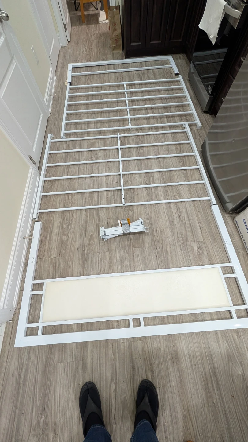 White Metal Bed Frame