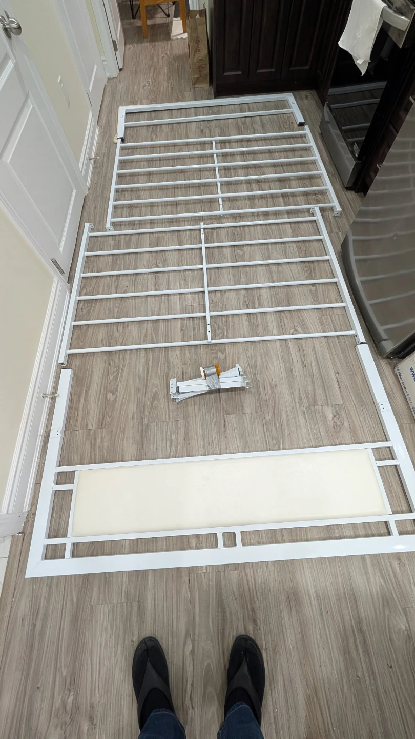 White Metal Bed Frame - photo 2