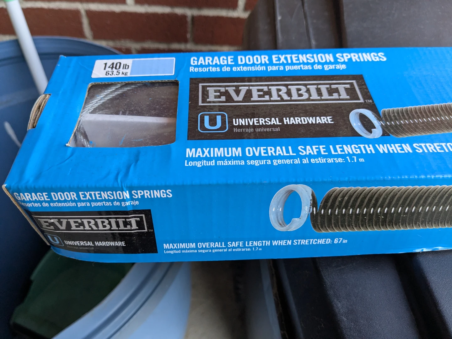 Everbilt 140 lb Garage Door Extension Springs - 67 in. Stretched