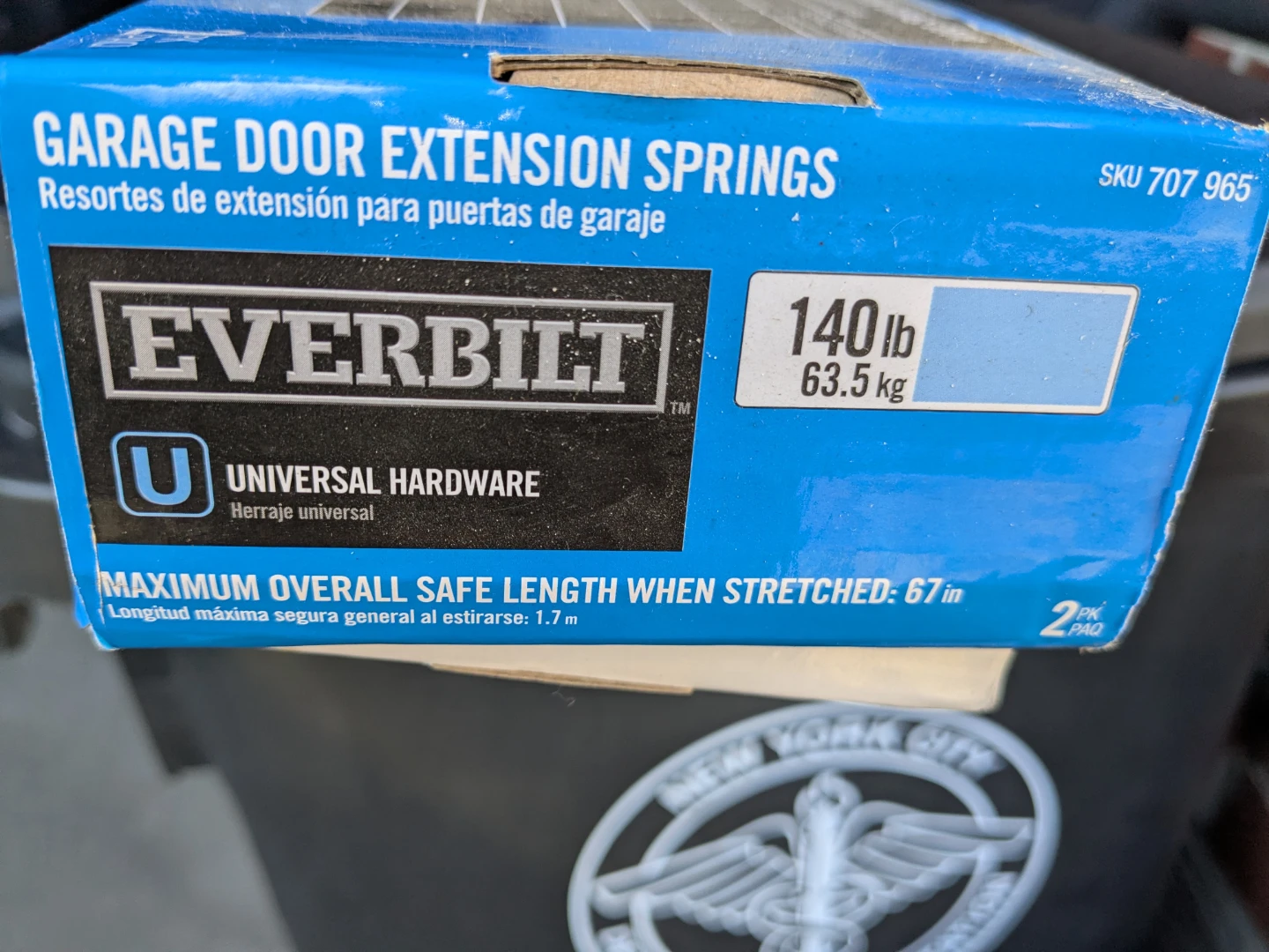 Everbilt 140 lb Garage Door Extension Springs - 67 in. Stretched - photo 2