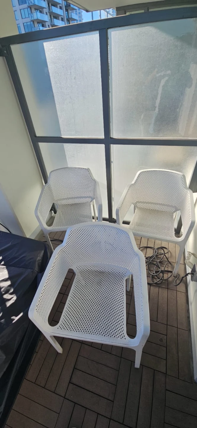 Nardi Net Arm Chairs - White (Set of 4) - photo 2