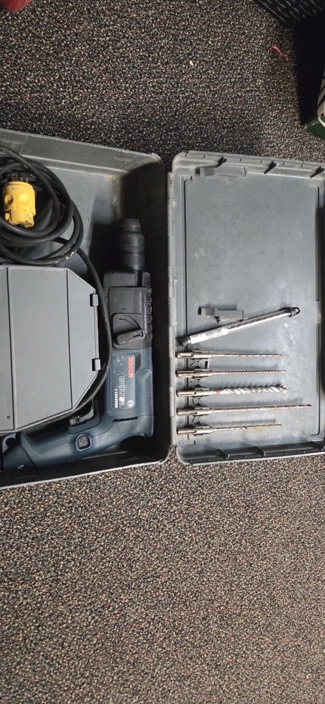 Bosch Bulldog Rotary Hammer Drill with Bits and Case