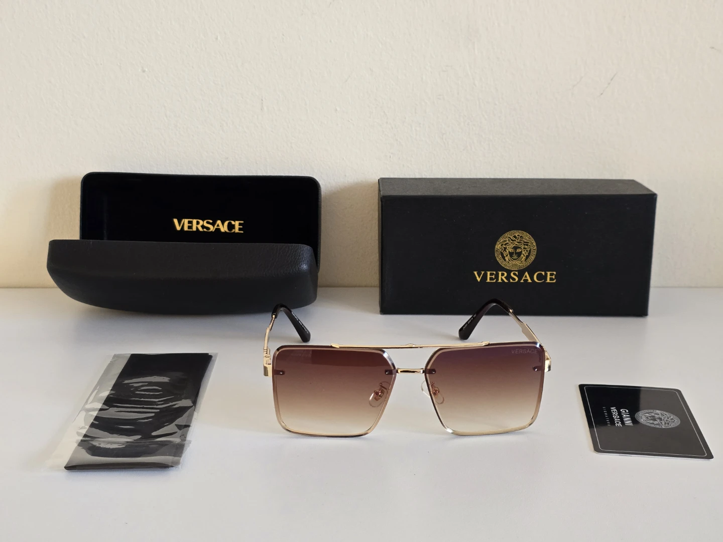 Versace Sunglasses with Case and Box
