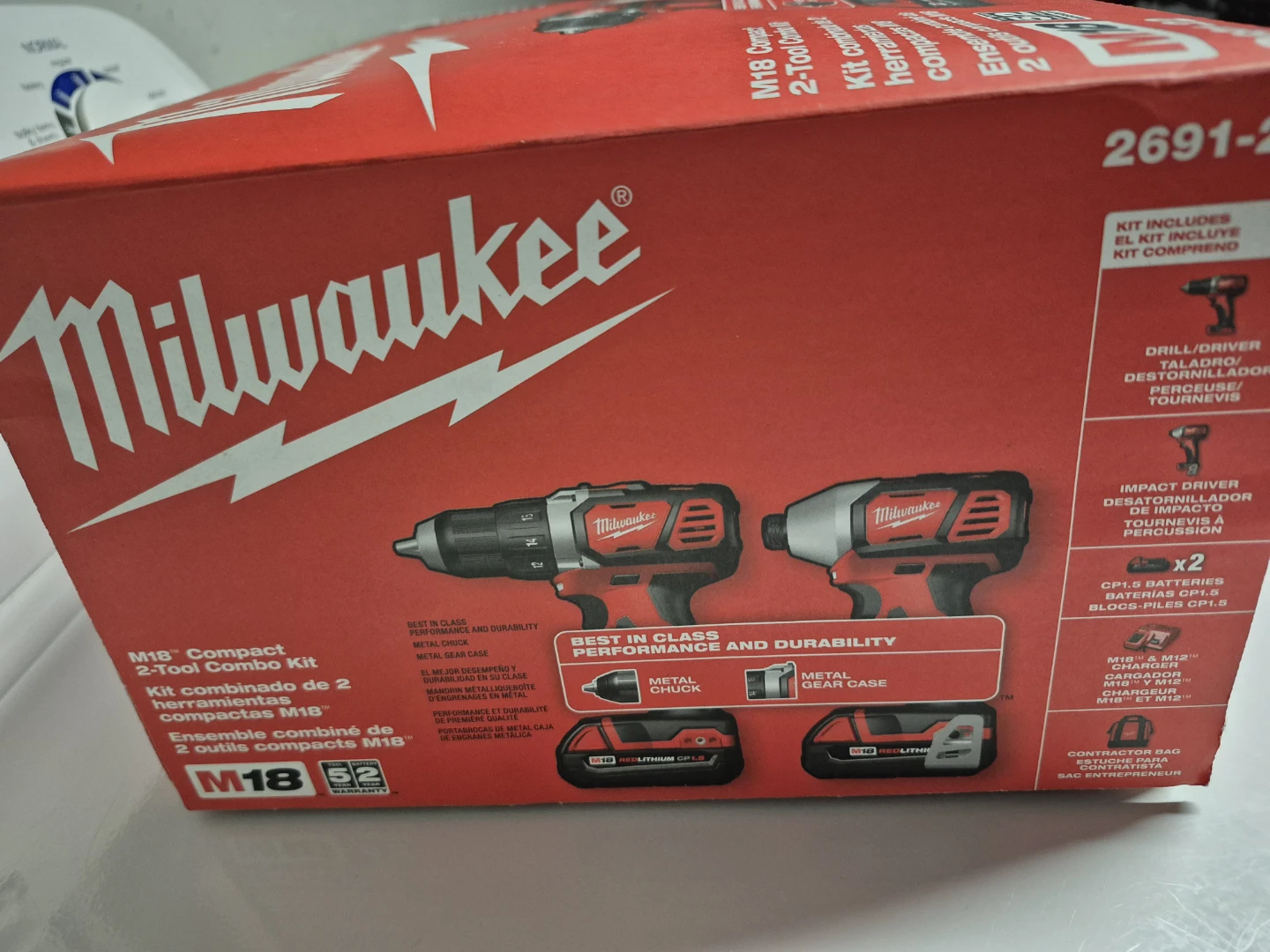 Milwaukee M18 Compact 2-Tool Combo Kit - photo 3
