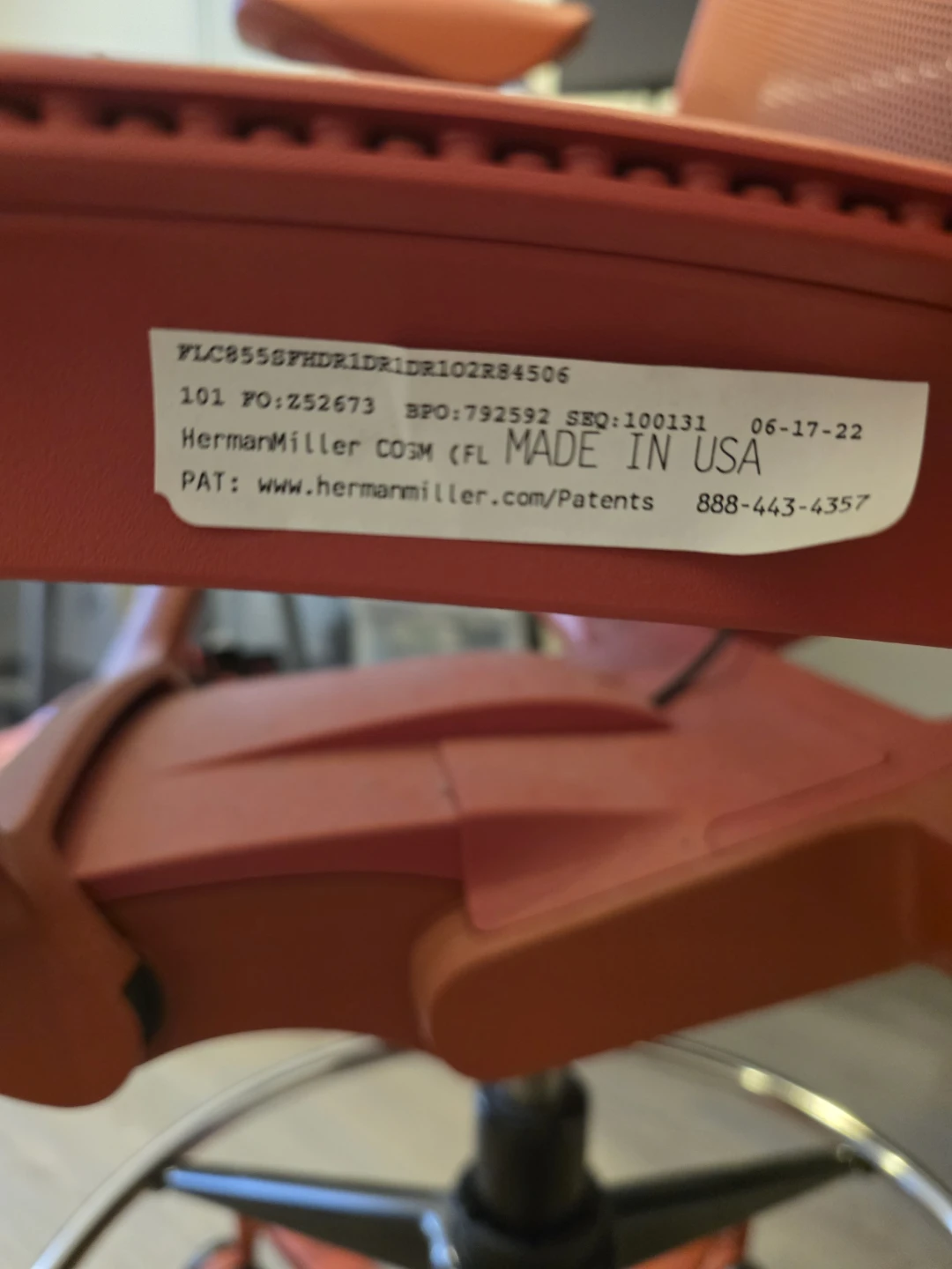 Herman Miller Ergonomic Office Chair - Red Mesh - photo 3